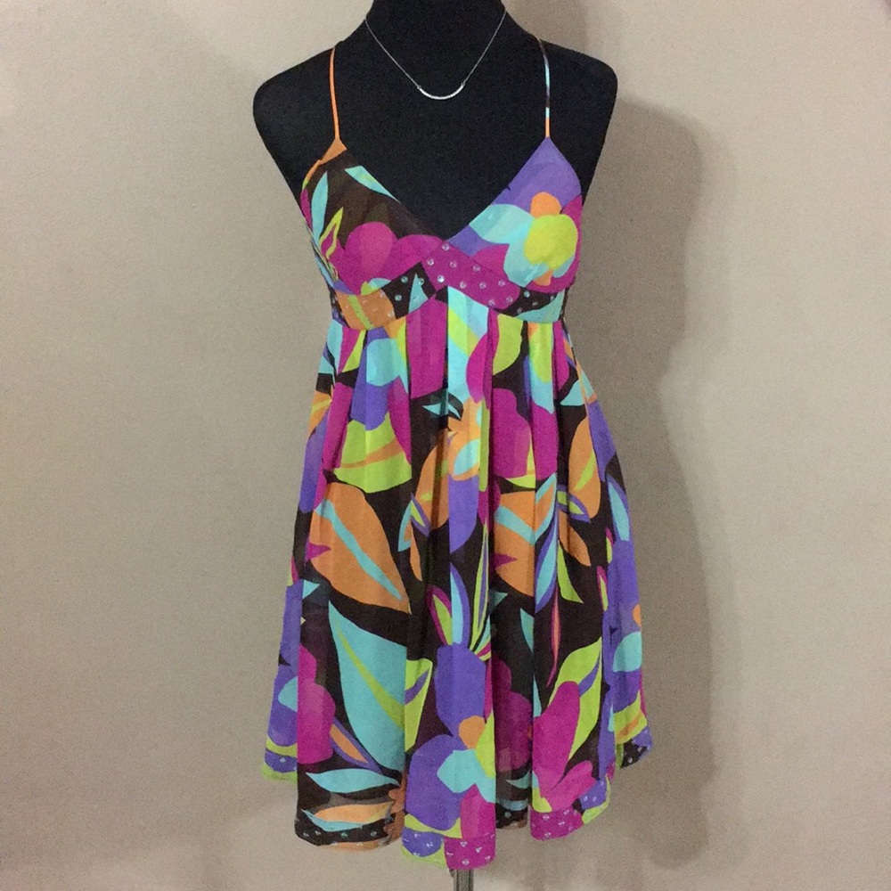 Tropical Print Dress by Ideology sz 4